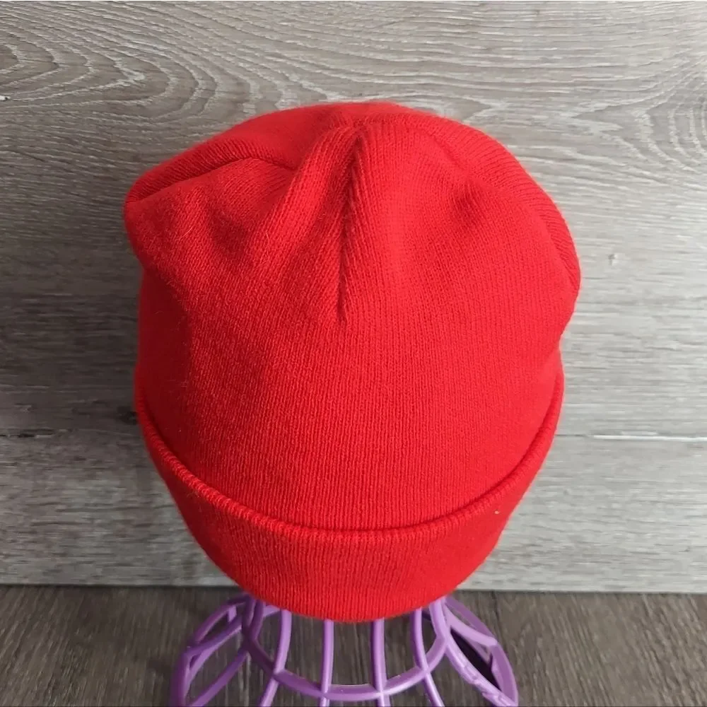 Red Paris France Cuffed Beanie